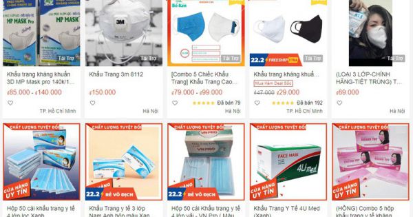 Xử lý 30.000 gian hàng online tăng giá sản phẩm phòng dịch COVID-19