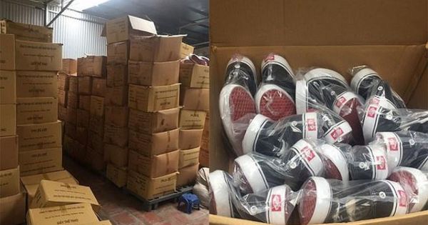 Hà Nam: Phát hiện cơ sở sản xuất lượng lớn giày dép nam giả nhãn hiệu nổi tiếng