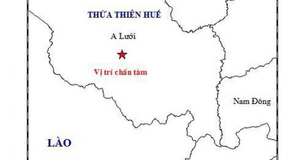 Động đất 2,9 độ richter tại A Lưới