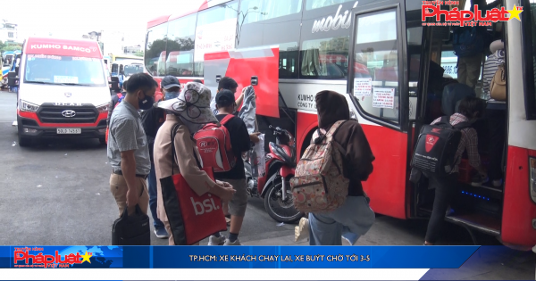 TP.HCM: Xe khách chạy lại, xe buýt chờ tới 3-5