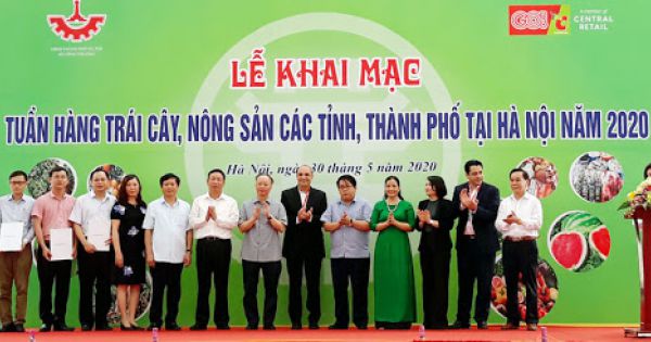 Khai mạc Tuần hàng trái cây, nông sản các tỉnh, thành phố tại Hà Nội