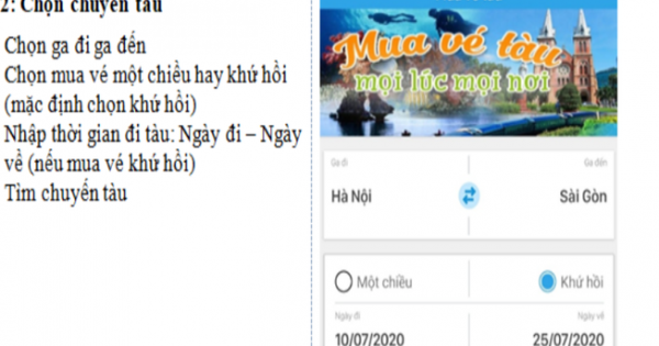 Từ ngày 15/7, triển khai bán vé tàu qua app điện thoại