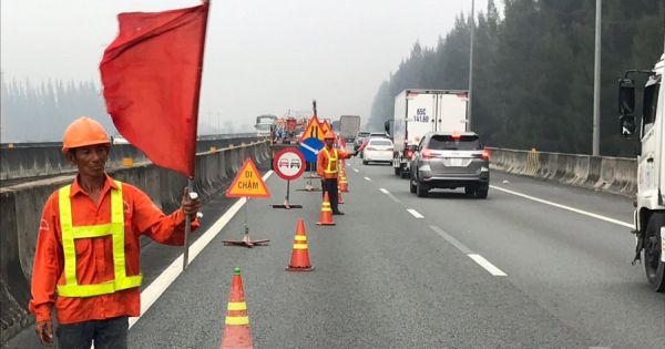 Thi công sửa chữa tuyến đường bộ cao tốc TPHCM - Trung Lương từ ngày 9-8 đến 30-11-2020