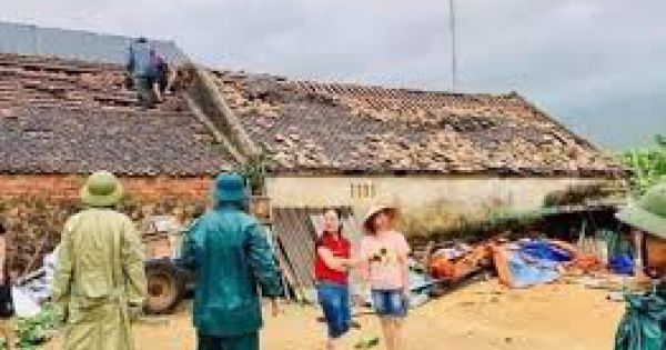 Bão số 5 làm 2 người chết và mất tích, 110 người bị thương, 22.562 ngôi nhà bị tốc mái