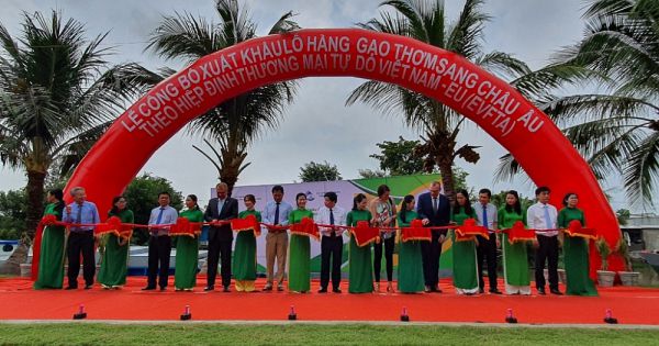 Tập đoàn Lộc Trời xuất khẩu 126 tấn gạo thơm sang EU theo EVFTA