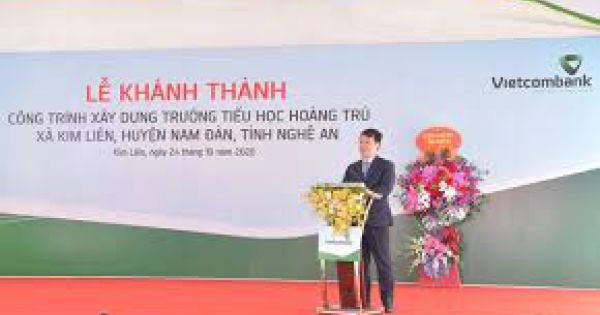 Vietcombank xây dựng trường cho học sinh trên quê Bác