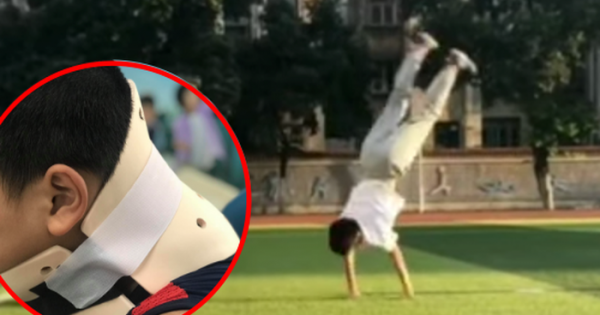 Bắt chước trò nhào lộn trên Tiktok, bé trai chấn thương cột sống cổ