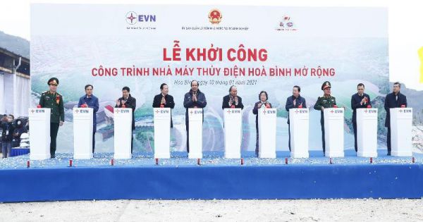 Khởi công Nhà máy thủy điện Hòa Bình mở rộng hơn 9.000 tỉ