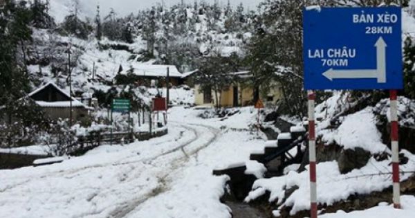 Tuyết rơi dày ở vùng núi phía Bắc