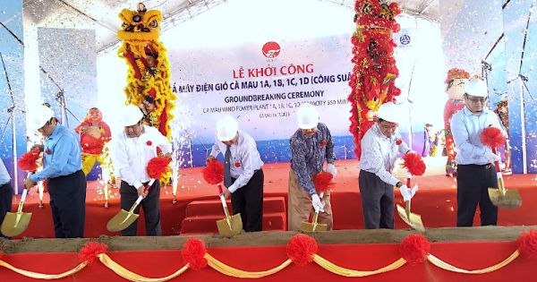 Khởi công dự án Nhà máy điện gió Cà Mau 1