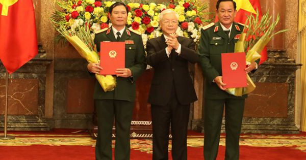 Thăng quân hàm thượng tướng cho 2 Thứ trưởng Bộ Quốc phòng