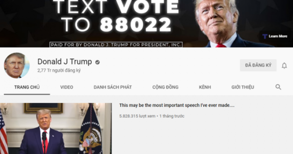 Youtube gia hạn lệnh cấm đối với ông Trump