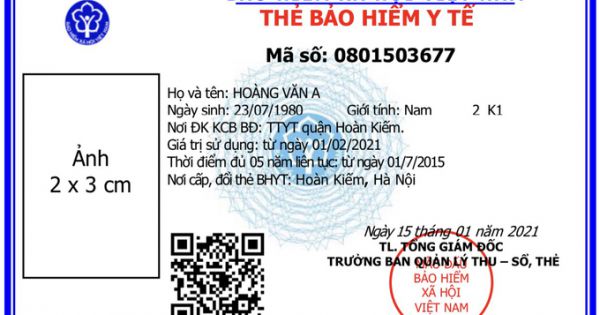 Từ ngày 1/4 sử dụng mẫu thẻ bảo hiểm y tế mới