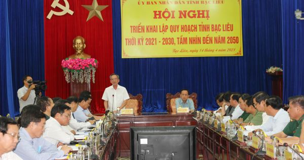 Xây dựng Quy hoạch tỉnh Bạc Liêu thời kỳ 2021-2030, tầm nhìn đến năm 2050