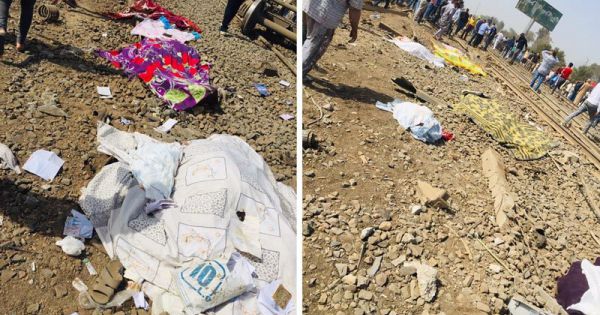 Tàu hỏa trật đường ray ở Ai Cập, hơn 100 người thương vong