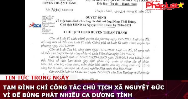 Tạm đình chỉ công tác Chủ tịch xã Nguyệt Đức vì để bùng phát nhiều ca dương tính
