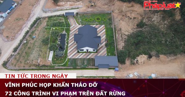 Vĩnh Phúc họp khẩn tháo dỡ 72 công trình vi phạm trên đất rừng