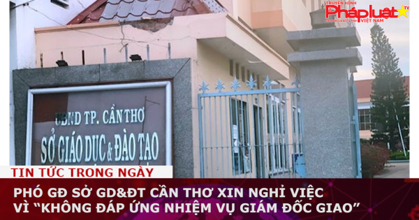 Phó GĐ Sở GD&ĐT Cần Thơ xin nghỉ việc vì “không đáp ứng nhiệm vụ giám đốc giao”