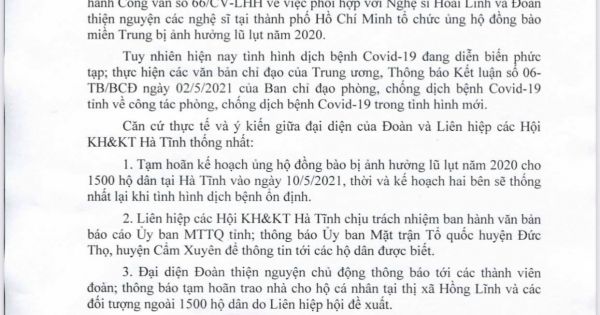 Đại diện NSƯT Hoài Linh đã trao 9 tỷ cho 4 tỉnh miền Trung