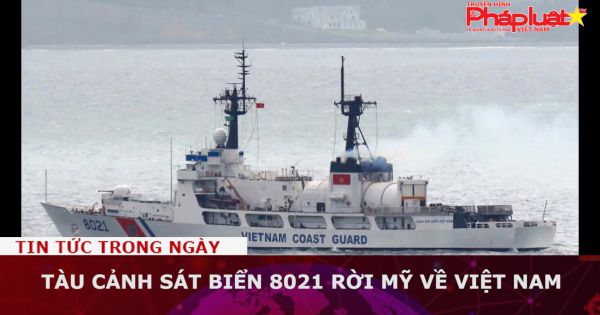 Tàu cảnh sát biển 8021 rời Mỹ về Việt Nam