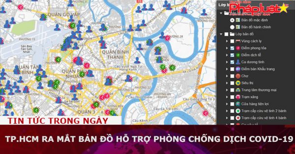 TP.HCM ra mắt bản đồ hỗ trợ phòng chống dịch Covid-19