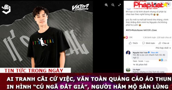 Văn Toàn quảng cáo áo thun in hình “cú ngã đắt giá”, người hâm mộ săn lùng