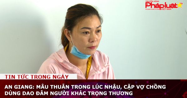An Giang: Mâu thuẫn trong lúc nhậu, cặp vợ chồng dùng dao đâm người khác trọng thương