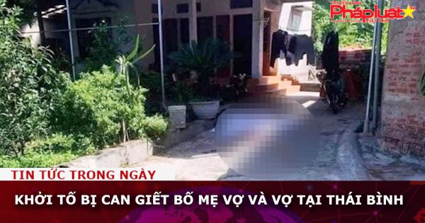 Khởi tố bị can giết bố mẹ vợ và vợ tại Thái Bình