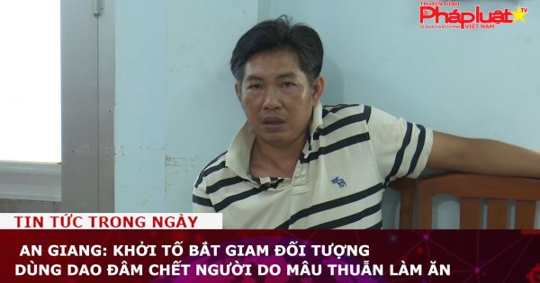 An Giang: Khởi tố bắt giam đối tượng dùng dao đâm chết người do mâu thuẫn làm ăn