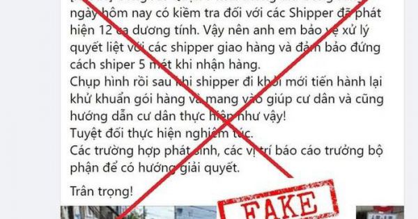 Công an quận 7 truy tìm người tung tin giả 12 shipper dương tính với SARS-CoV-2