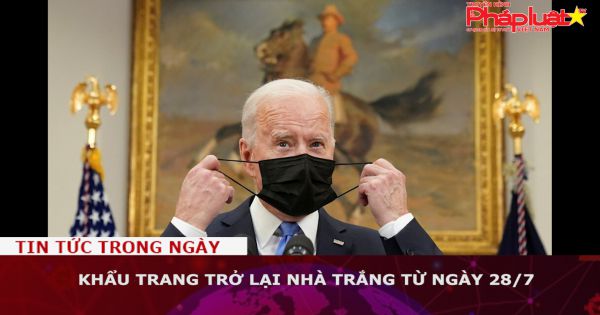 Khẩu trang trở lại Nhà Trắng từ ngày 28/7