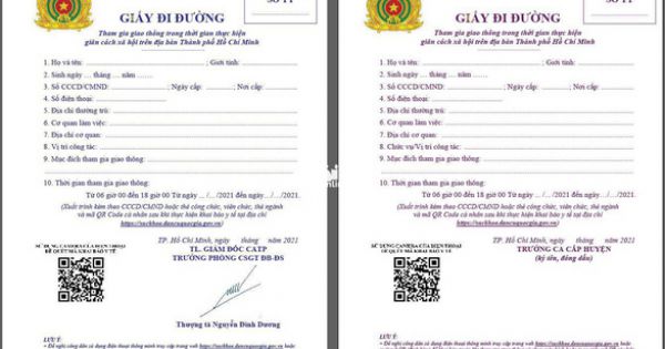 TP.HCM hướng dẫn đổi giấy đi đường mới từ 0h ngày 25/8