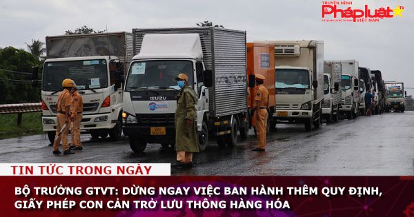 Bộ trưởng GTVT: Dừng ngay việc ban hành thêm quy định, giấy phép con cản trở lưu thông hàng hóa