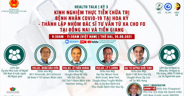 Giao Lưu Trực Tuyến: Kinh nghiệm thực tiễn chữa trị bệnh nhân Covid-19