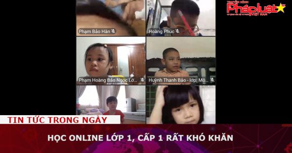 Học online lớp 1, cấp 1 rất khó khăn