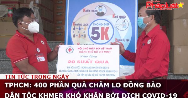 TPHCM: 400 phần quà chăm lo đồng bào dân tộc Khmer khó khăn bởi dịch Covid-19.
