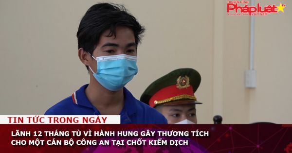 Lãnh 12 tháng tù vì hành hung gây thương tích cho một cán bộ Công an tại chốt kiểm dịch