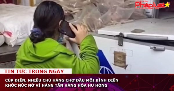 Cúp điện, nhiều chủ hàng chợ đầu mối Bình Điền khóc nức nở vì hàng tấn hàng hóa hư hỏng