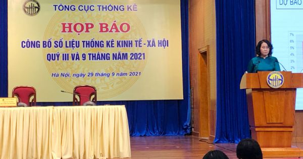 GDP 9 tháng năm 2021 tăng 1,42%