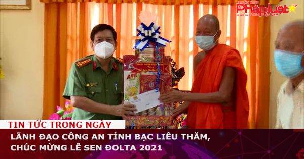 Lãnh đạo Công an tỉnh Bạc Liêu thăm, chúc mừng Lễ Sen Đolta 2021