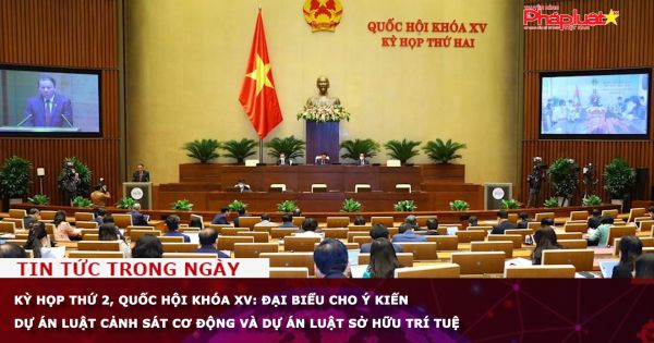 Kỳ họp thứ 2, Quốc hội khóa XV: Đại biểu cho ý kiến dự án Luật Cảnh sát Cơ động và dự án Luật Sở hữu trí tuệ