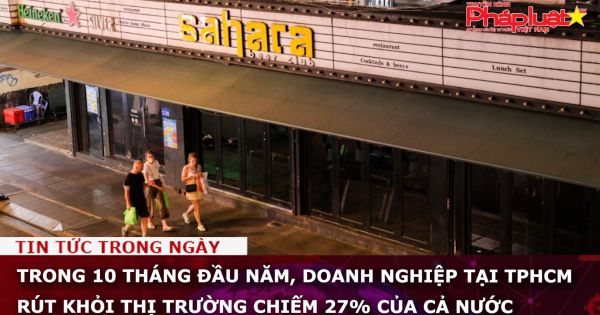 Trong 10 tháng đầu năm, doanh nghiệp tại TPHCM rút khỏi thị trường chiếm 27% của cả nước