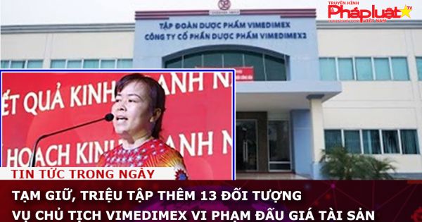 Tạm giữ, triệu tập thêm 13 đối tượng vụ Chủ tịch Vimedimex vi phạm đấu giá tài sản