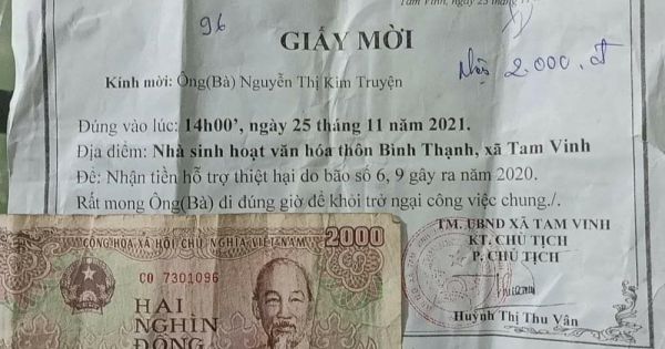 Quảng Nam: 1 hộ dân ở miền Trung nhận hỗ trợ thiệt hại mưa bão… 2.000 đồng khiến dư luận xôn xao