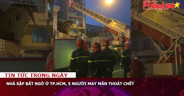 Nhà sập bất ngờ ở TP.HCM, 5 người may mắn thoát chết