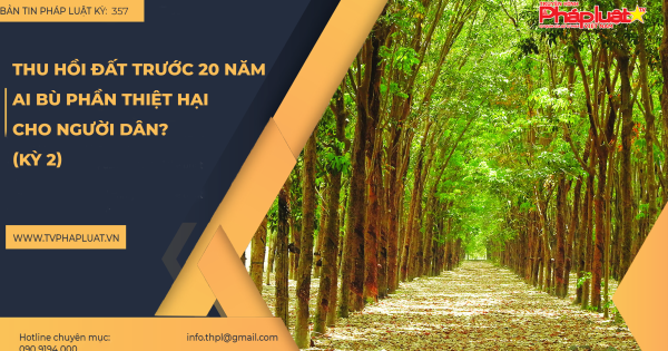 BẢN TIN PHÁP LUẬT Kỳ 357: Thu hồi đất trước 20 năm, ai bù phần thiệt hại cho người dân? (Kỳ 2)