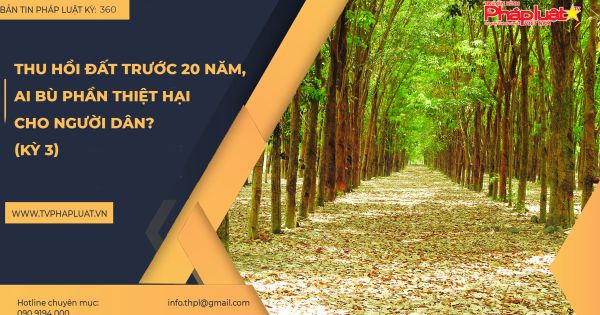 BẢN TIN PHÁP LUẬT Kỳ 360 Thu hồi đất trước 20 năm, ai bù phần thiệt hại cho người dân? (Kỳ 3)