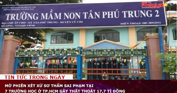 TP HCM: Mở phiên xét xử sơ thẩm sai phạm tại 7 trường học ở Củ Chi, gây thất thoát 17,7 tỉ đồng
