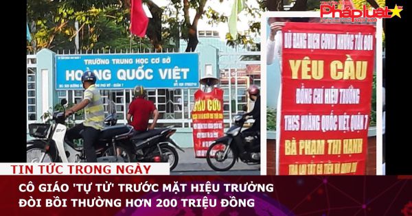 Cô giáo 'tự tử' trước mặt hiệu trưởng đòi bồi thường hơn 200 triệu đồng