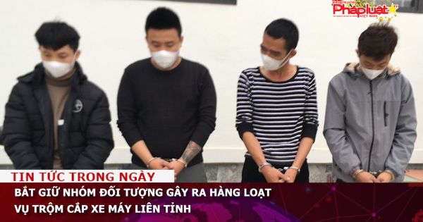 Bắt giữ nhóm đối tượng gây ra hàng loạt vụ trộm cắp xe máy liên tỉnh